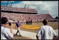 Photograph of Air Force ROTC Color Guard during ECU football game